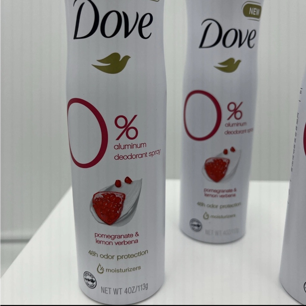 3 Pk Dove 0% Aluminum Pomegranate & Lemon Verbena 48 Hour Deodorant Spray-4oz - Picture 2 of 6